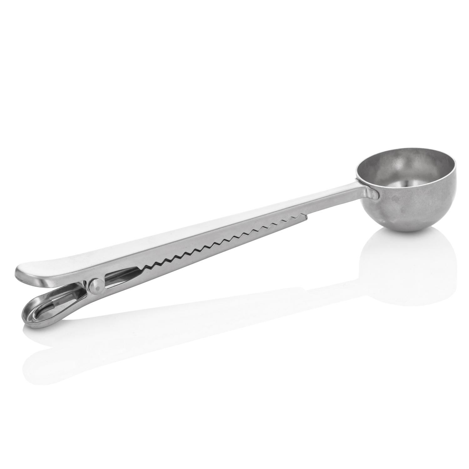 Kaffeemessbecher Mit Clip, Edelstahl, Silber, Barista, Duka