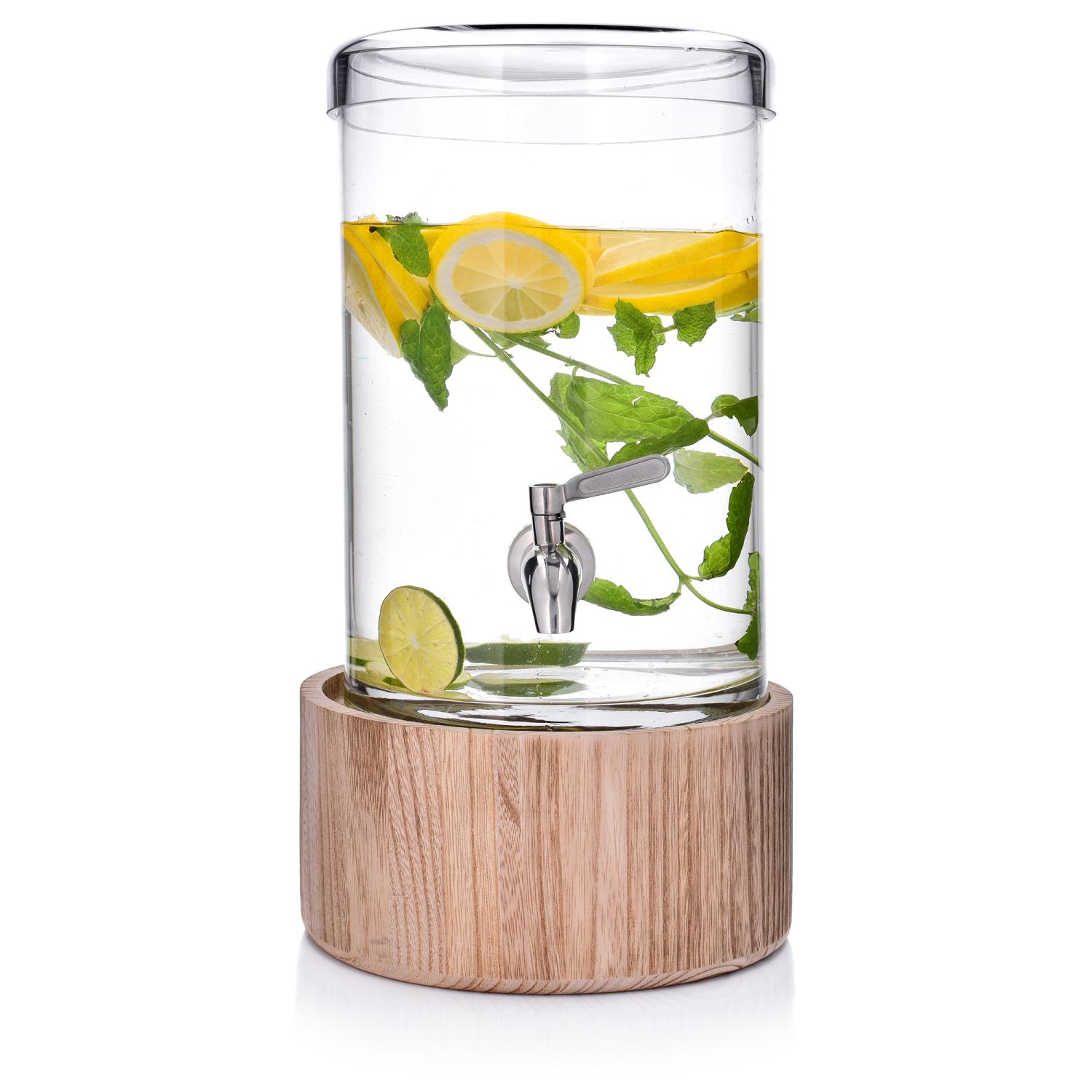 Drehteller-getränkespender Mit Ständer, 6,2 L Glas, Zapfhahn, Duka