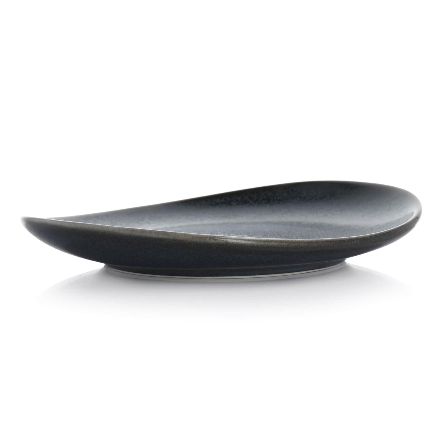 Wunderschöner Dessertteller Aus Porzellan, 15 X 13 Cm, Farbe: Time Black Duka