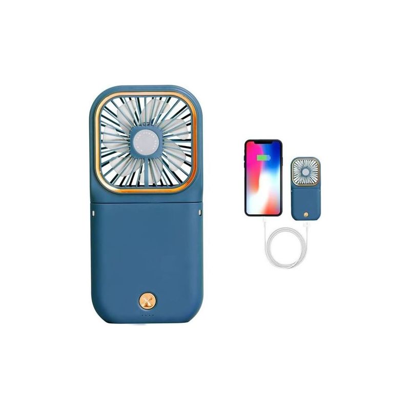 Crezuo Usb-tragbarer Ventilator Mit Integriertem 3000-mah-akku, Mini-tischventilator Zum Wiederaufladen, Kann Auch Als Powerbank Verwendet Werden.