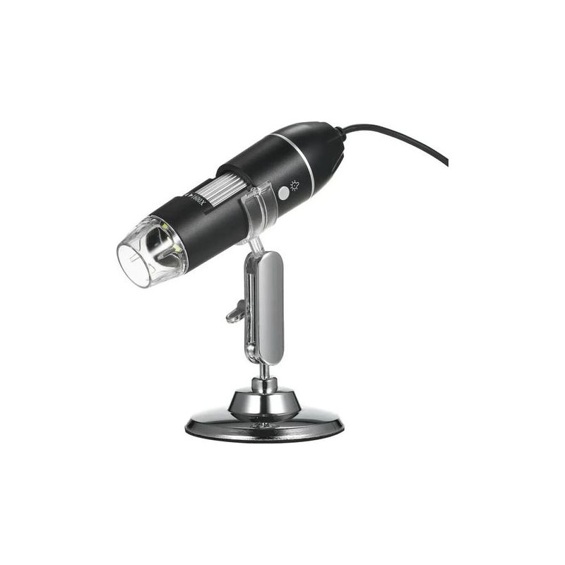 Crezuo 2-megapixel-digitalmikroskop, 1000-facher Zoom, Metallstativ, Kompatibel Mit Ios Und Android