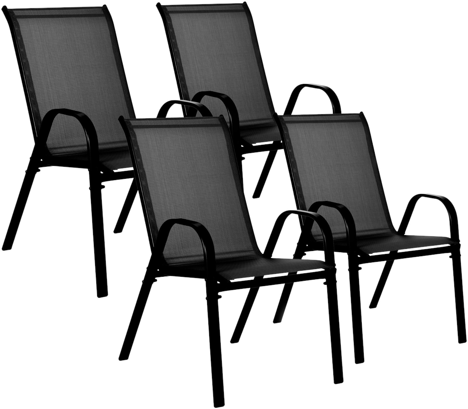 Modernhome By Multistore Sc-092kd Schwarzes Gartenstuhl-set, 4-teilig (5905817004904)