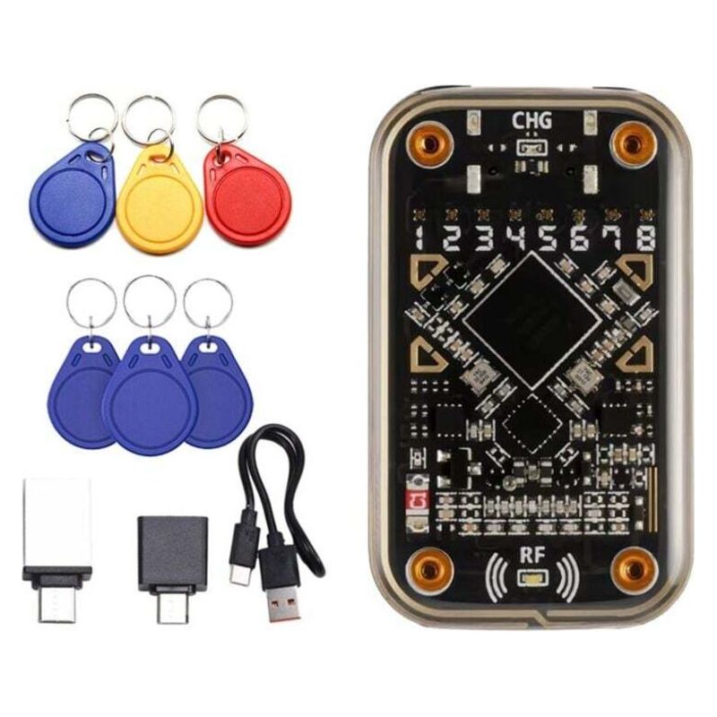 Kontaktloser Smartcard-emulator, Hochmoderner Rfid-leser Und 3 X Cuid/uid-schlüsselanhänger, Kompatibel Mit Crezuo Nfc-lesegerät