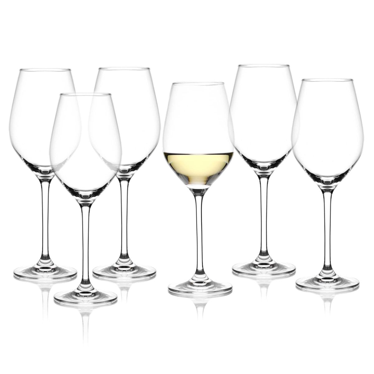 Set Mit 6 Aspen-weißweingläsern 360 Ml Transparent Duka