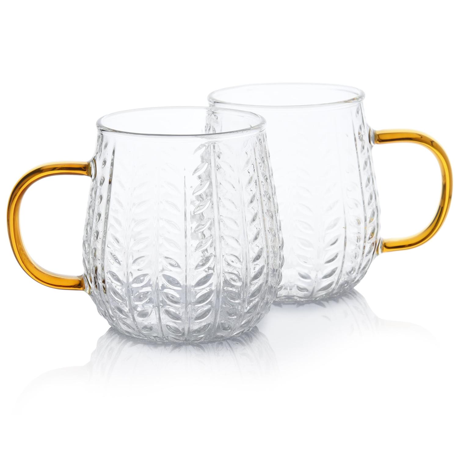 Set Gläser Mit Bernsteinfarbenen Griffen 2x400 Ml Dricka Duka