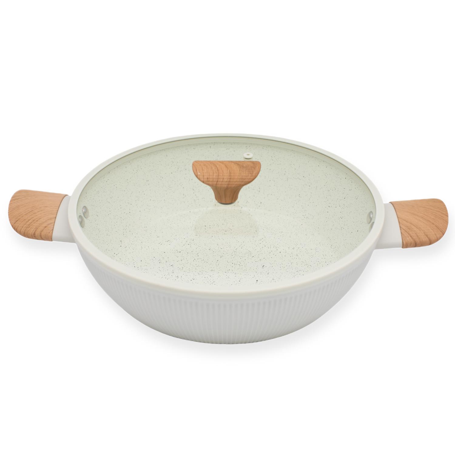 Topf Mit Deckel 28 Cm 3,4 L Aluminium Beige-grau Gran Duka