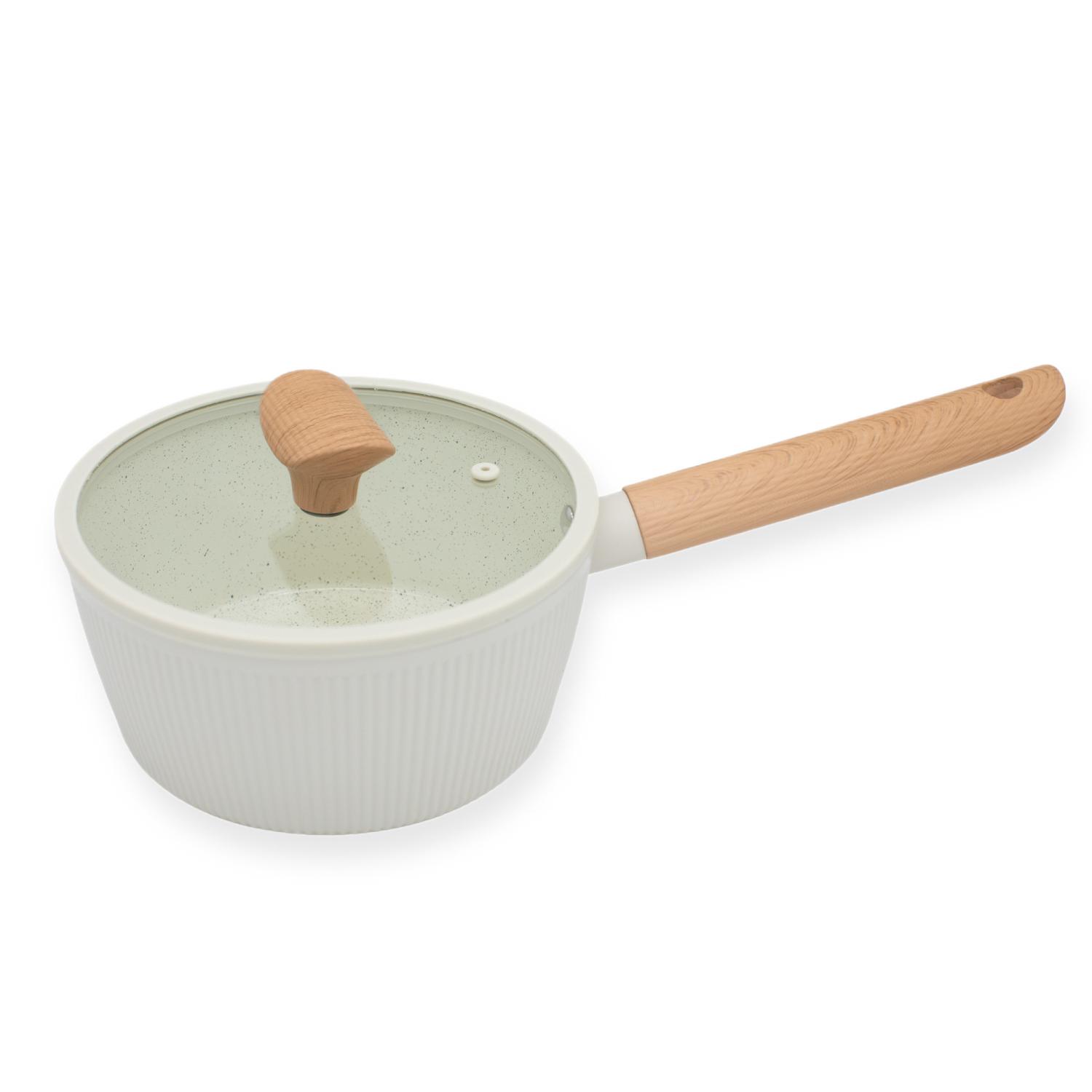 Gran Topf Mit Deckel 18 Cm 1,6 L Beige-graues Aluminium Duka