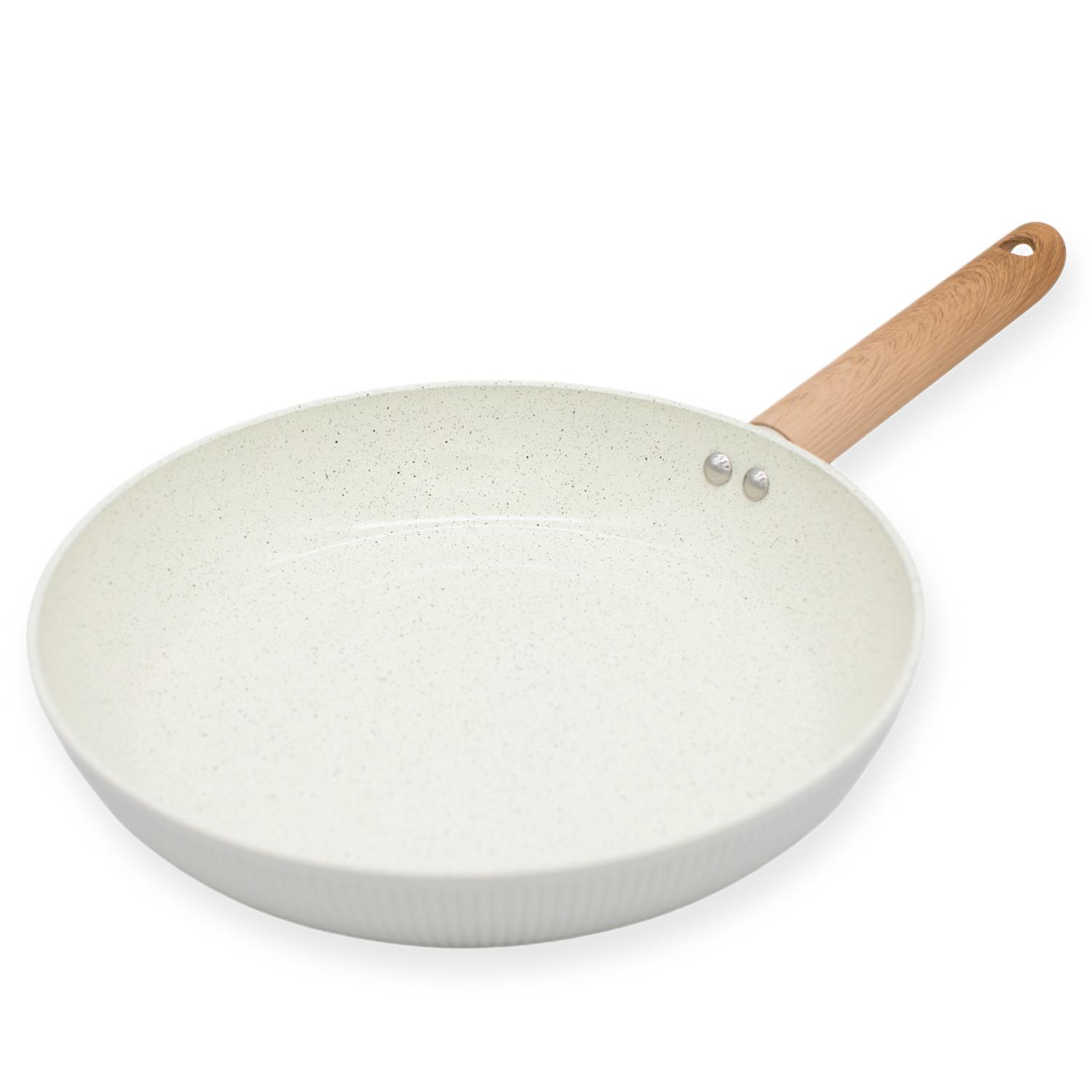 Keramik-bratpfanne 28 Cm Induktion Beige-grau Gran Duka