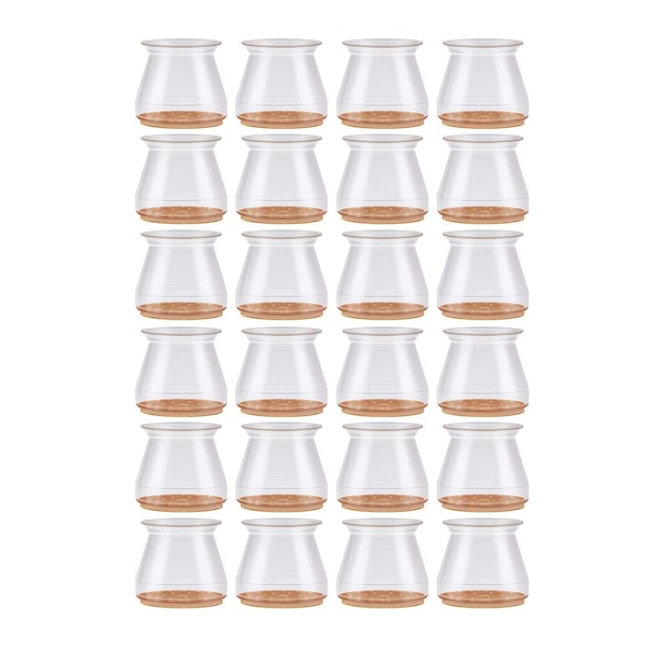 Set Mit 24 Möbelbeinschonern, Silikon, Transparent