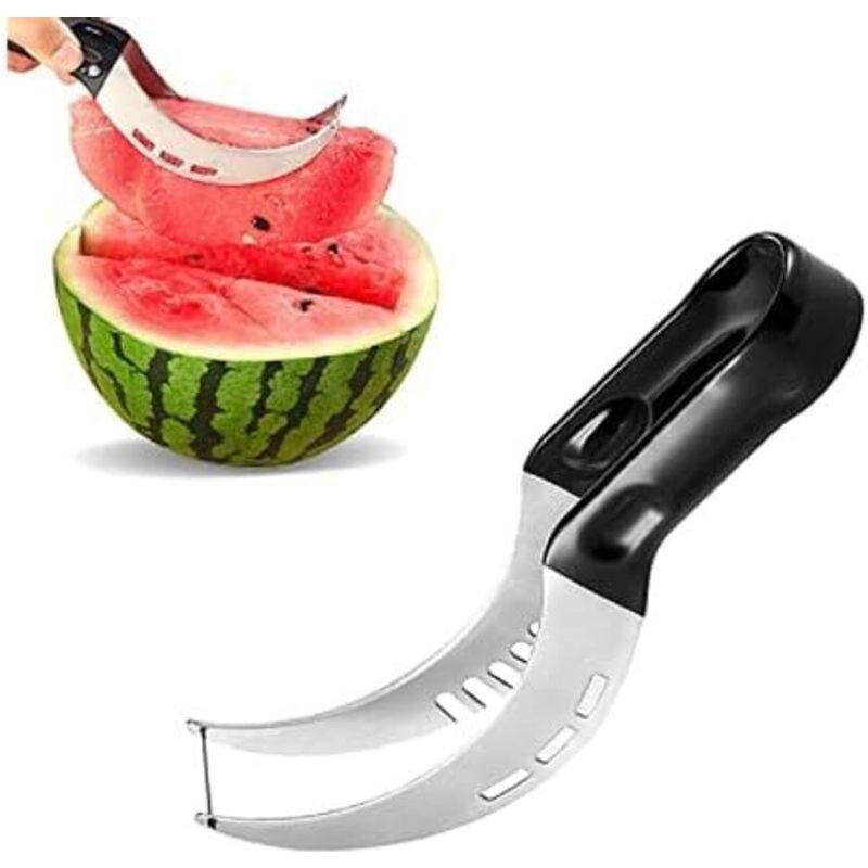 Melonenmesser Aus Edelstahl 304 Mit Haken, Für Papaya Und Wassermelone, Crezuo Rutschfestes Multifunktionswerkzeug