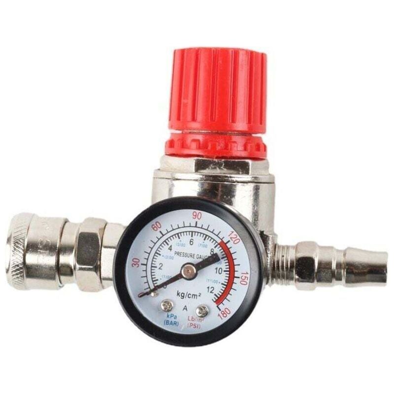Crezuo Luftkompressor-druckregler, Pneumatischer Druckregler, Druckregelventil Mit 140-psi-anschluss