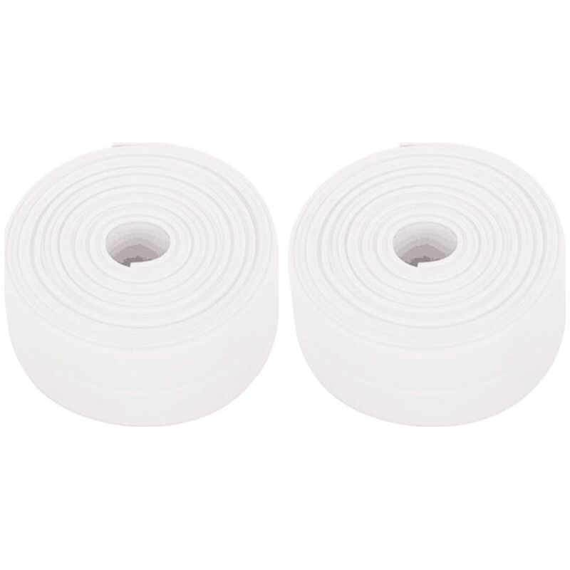 Rollen Selbstklebende, Flexible Pvc-sockelleisten, 38 Mm X 3,2 M, Für Küche Und Bad, Weiß, Crezuo