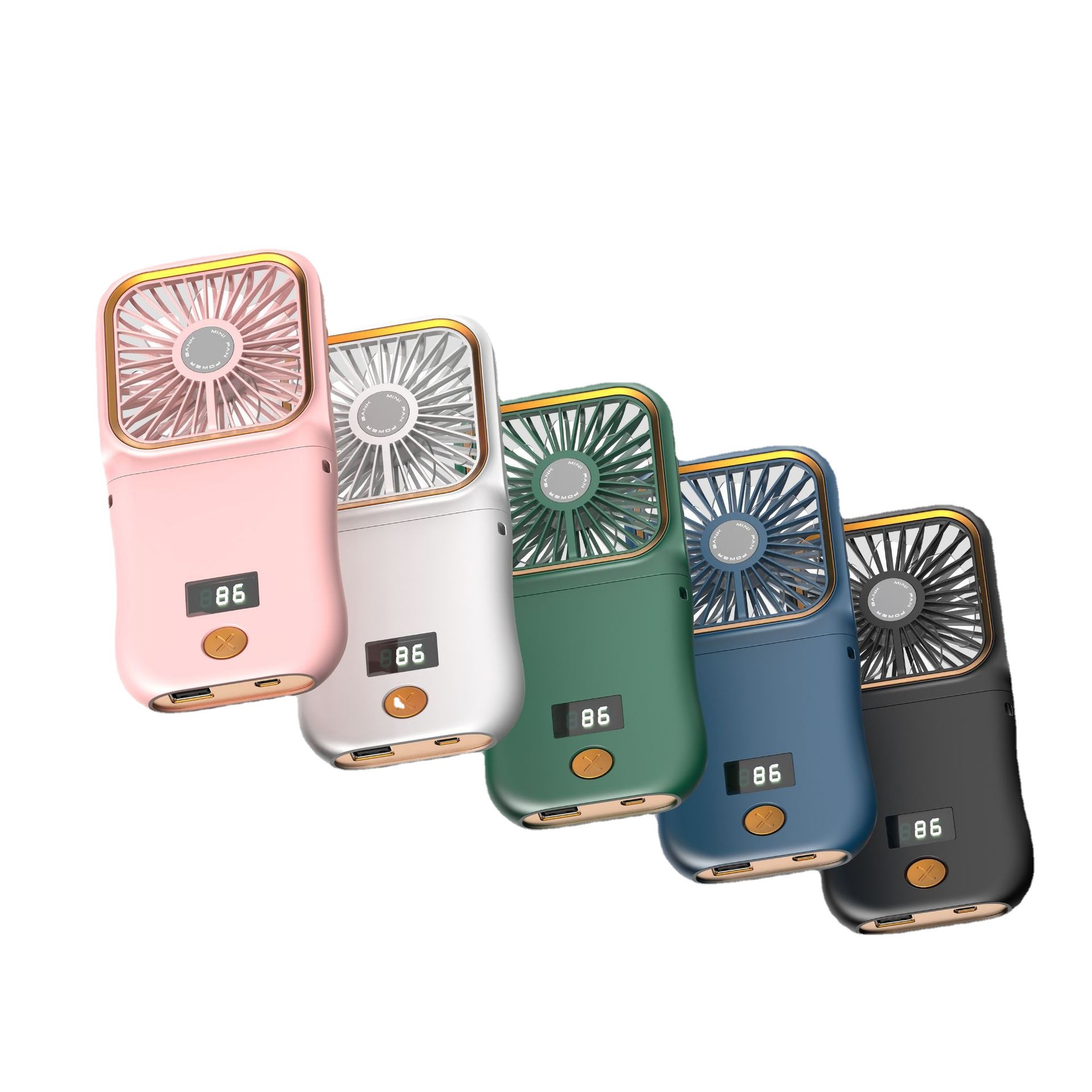 Mini-handventilator, Usb-aufladbar, Faltbar, 3 Geschwindigkeitsstufen, Leistungsstarker Ventilator Für Büro Und Outdoor
