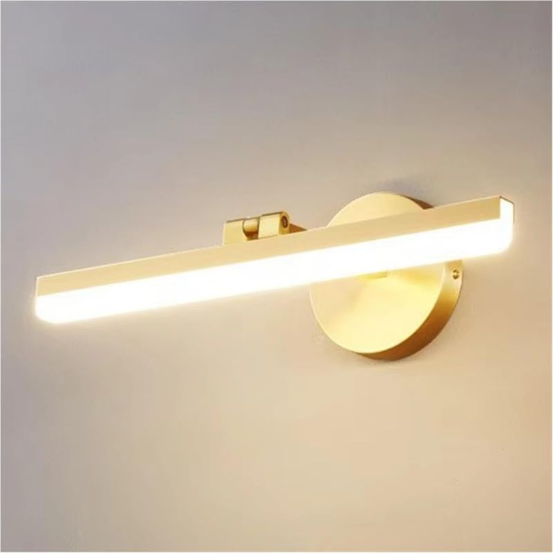Moderne Skandinavische 40 Cm Led-wandleuchte Mit Kupferspiegel, Für Badezimmer, Wc, Hotel Und Zuhause