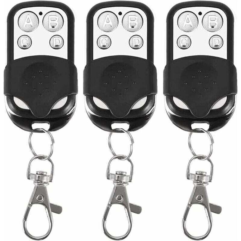 Set Mit 3 Universalfernbedienungen Für Automatische Türen, 315 Mhz Frequenz, Festcode, 4 Tasten, Für Bis Zu 4 Türen Crezuo