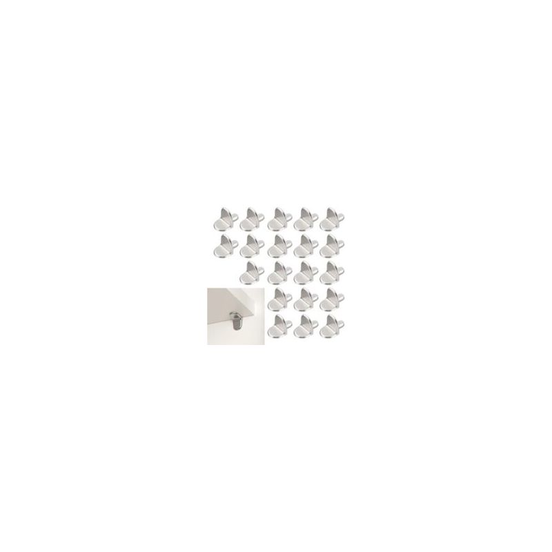 20 Regalwinkel, 5 Mm L-förmige Winkel Für Aufbewahrungsmöbel, Regale Und Schränke Aus Holz Und Glas, Crezuo