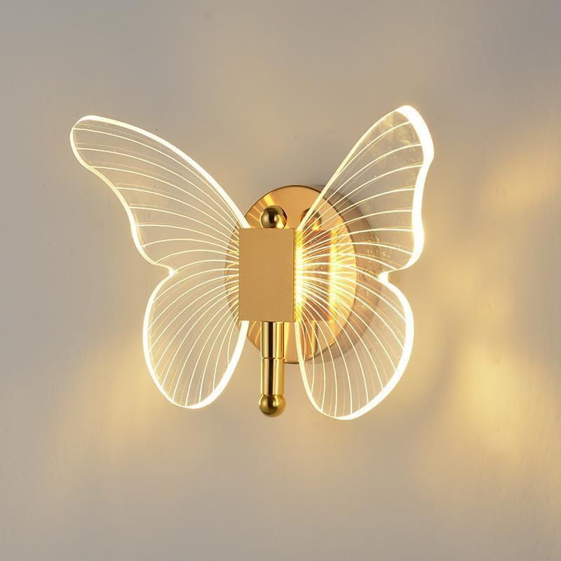 Kreative Led-wandleuchte In Schmetterlingsform Aus Acryl, Dimmbare Farben, Moderne Dekorative Nachttischleuchte Fürs Schlafzimmer