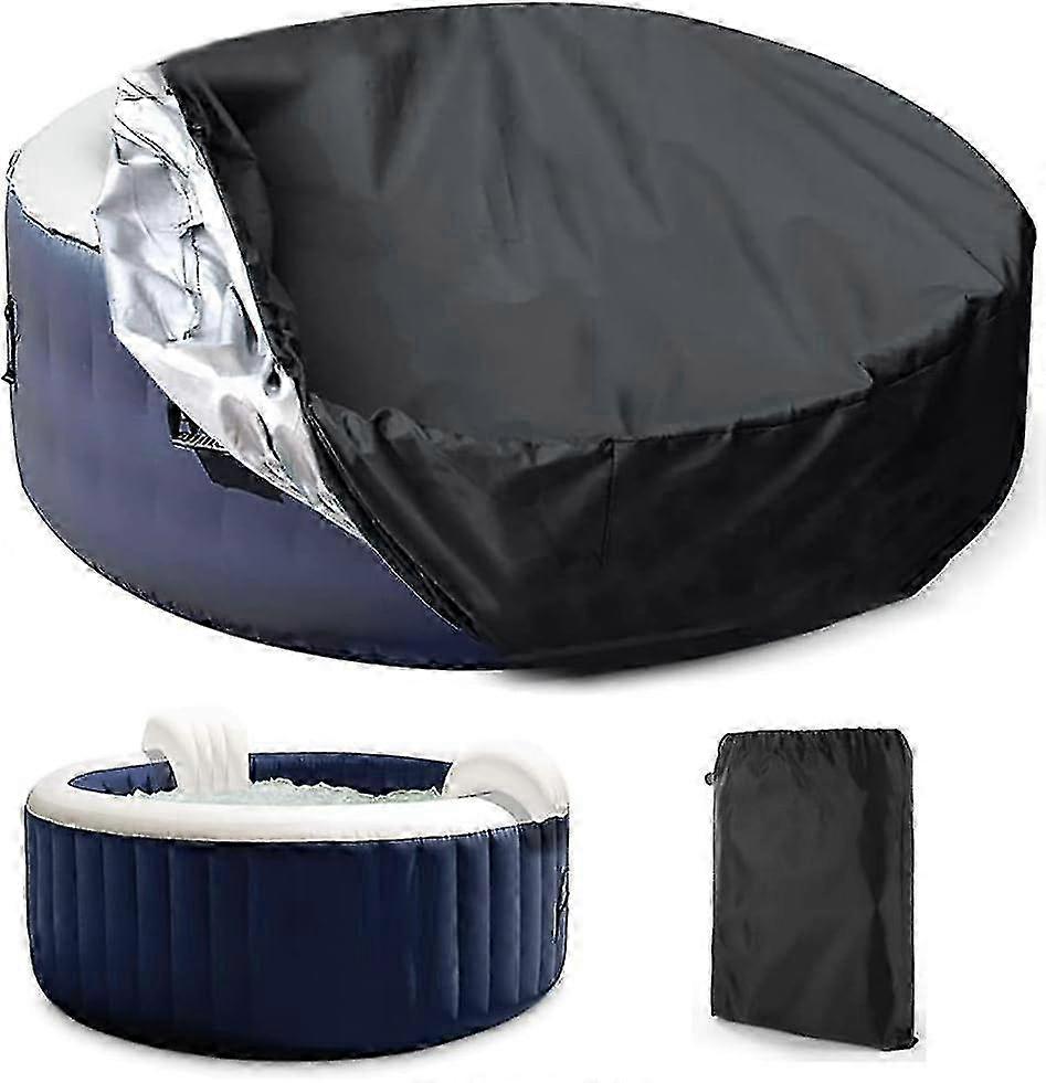Runde, Wasserdichte Outdoor-spa-abdeckung Aus Polyester Für Badewanne/whirlpool, Tragbar, F54