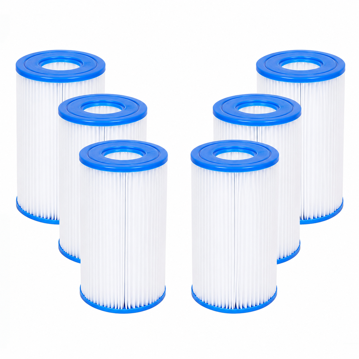 6er-packung Poolfilterkartuschen, Kompatibel Mit Bestway Iii Fd2138 Und Intex A/c Ersatz-spa- Und Schwimmbadfiltern