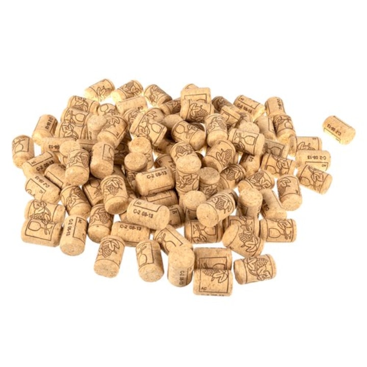 Set Mit Gemusterten Korken Für Spirituosen, Wein Und Säfte, 100 Stück, 2,2 X 3,3 Cm