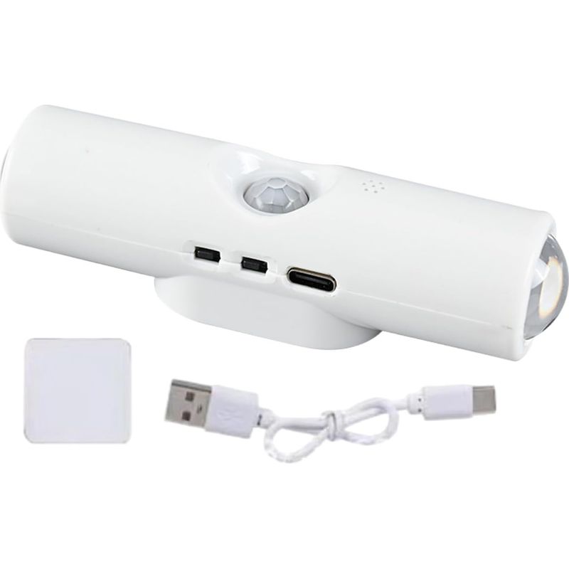 10 Cm Weiße Kabellose Bewegungsmelderleuchte, Intelligentes Magnetdesign, Wiederaufladbare Rgb-beleuchtung, Für Kleiderschrank, Küche Und Schlafzimmer