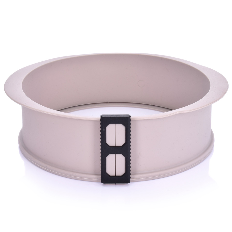 Silikon-backform Für Gelee Mit Glasboden, Rund, 26,5 X 7,5 Cm, Beige, Duka