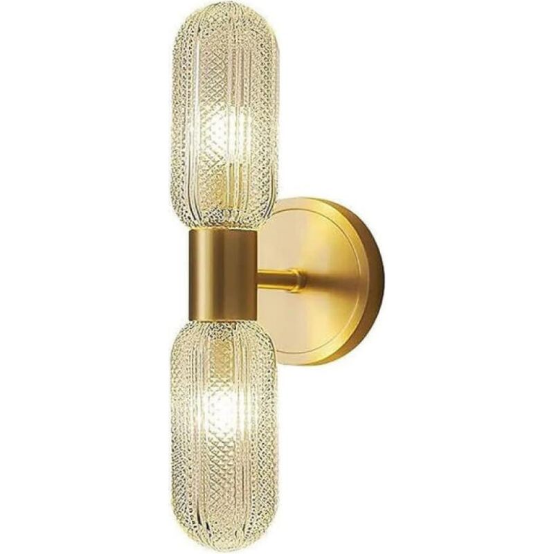 Elegante Wandleuchte Für Den Innenbereich Aus Kupferfarbenem Glas, Im Stil Einer Küchenarmatur, Mit G9-fassung, Für Schlafzimmer, Wohnzimmer Und Flur