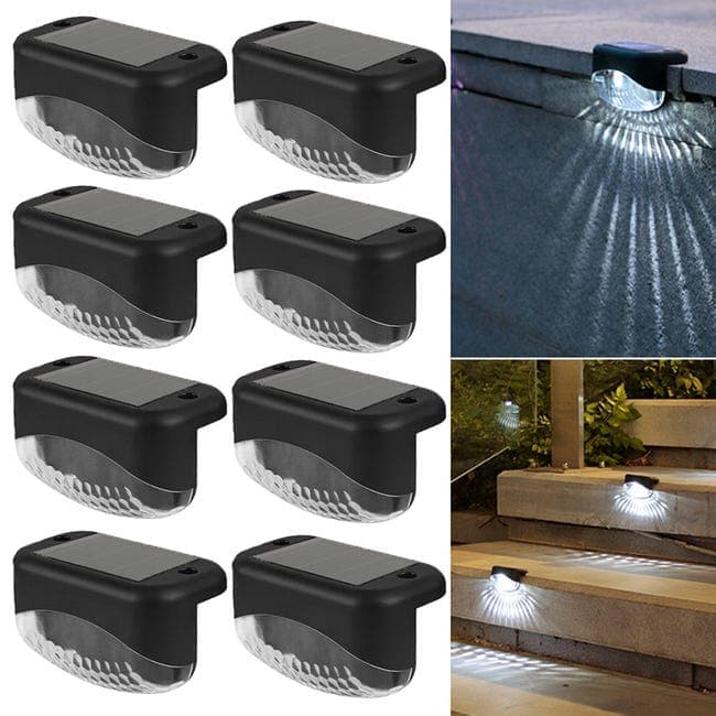 8er-pack Solarbetriebene Led-treppen- Und Wandleuchten Für Den Außenbereich, Wasserdichte Leuchten Für Zäune Und Gehwegeof Antwort