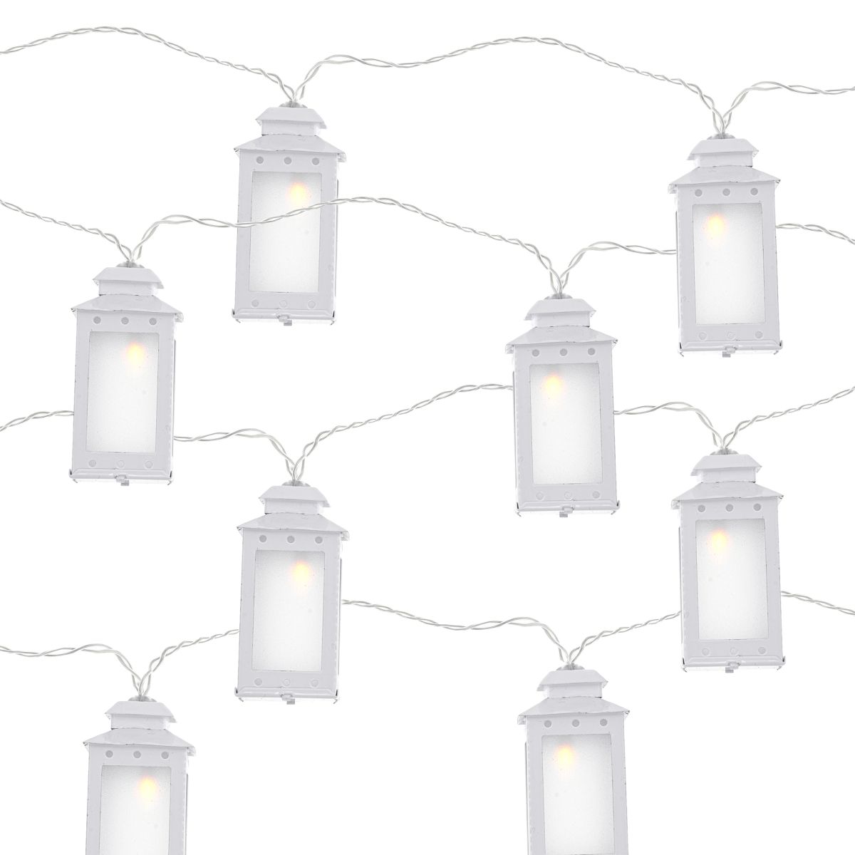 Led-lichtgirlande Ljus Weiße Laternen 10 Elemente 3m Duka