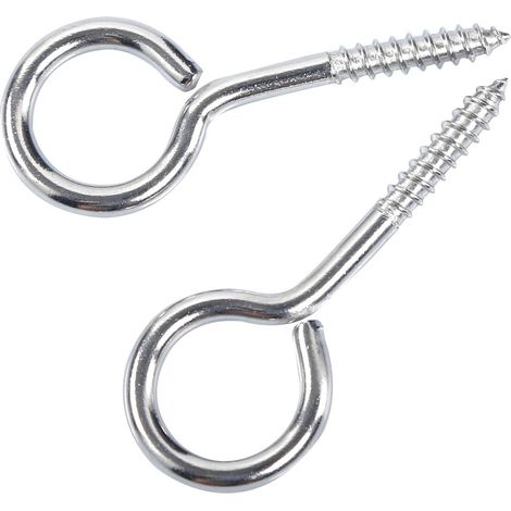 M565 Ringschraube, Ring, 304 Edelstahl, Schraube, Rundes Schafauge, Selbstschneidendes Ringauge Mit Verschluss, Türverriegelung, Schnalle, 10 Stück + 10 Kunststoff-erweiterungsrohre