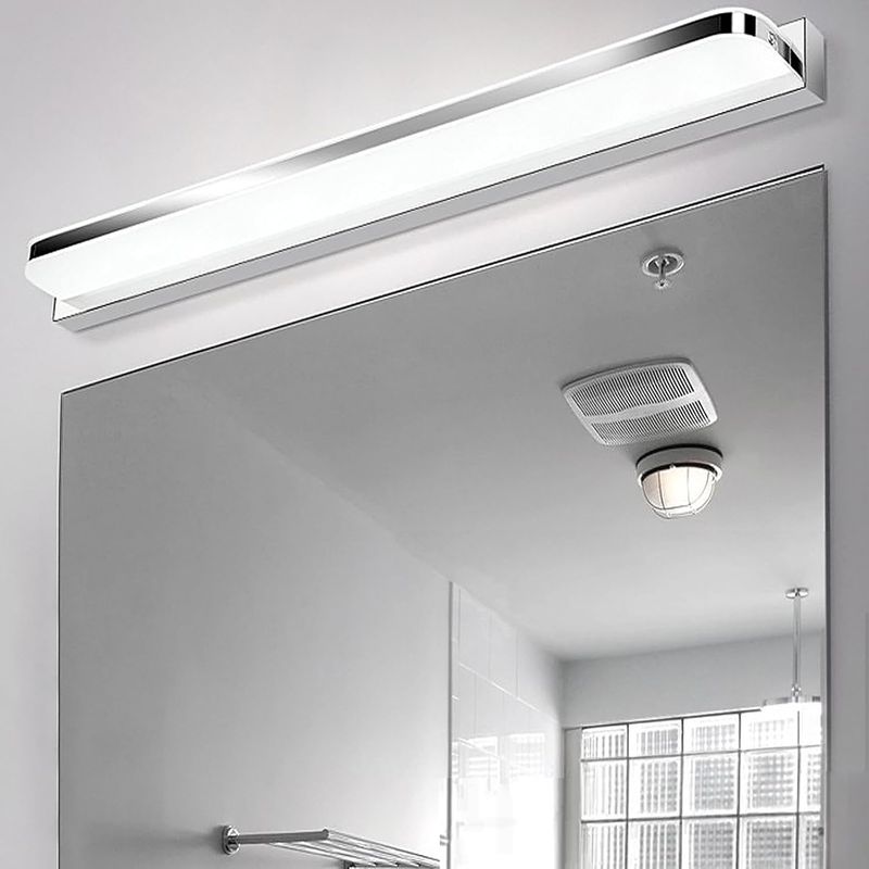Badezimmerspiegelleuchte Aus Weißem Edelstahl, 42 Cm, 9 W, 230 V, Neutralweiß 4000 K, Ip44 Wasserdicht