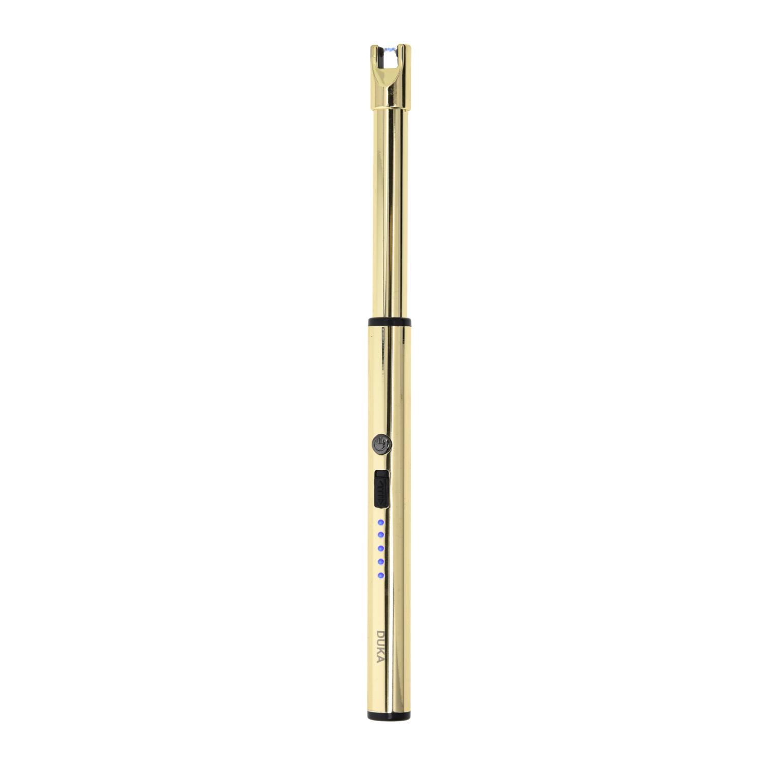 Elegantes Usb-plasma-feuerzeug In Gold Für Kerzen Und Grills Von Shine Duka
