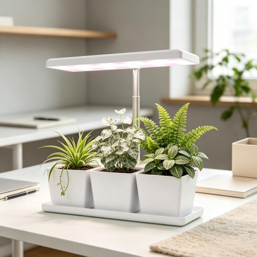 Led-wachstumslampe 10w Vollspektrum Für Zimmerpflanzen, Pflanzenlicht Mit 3 Enthaltenen Anzuchtschalen
