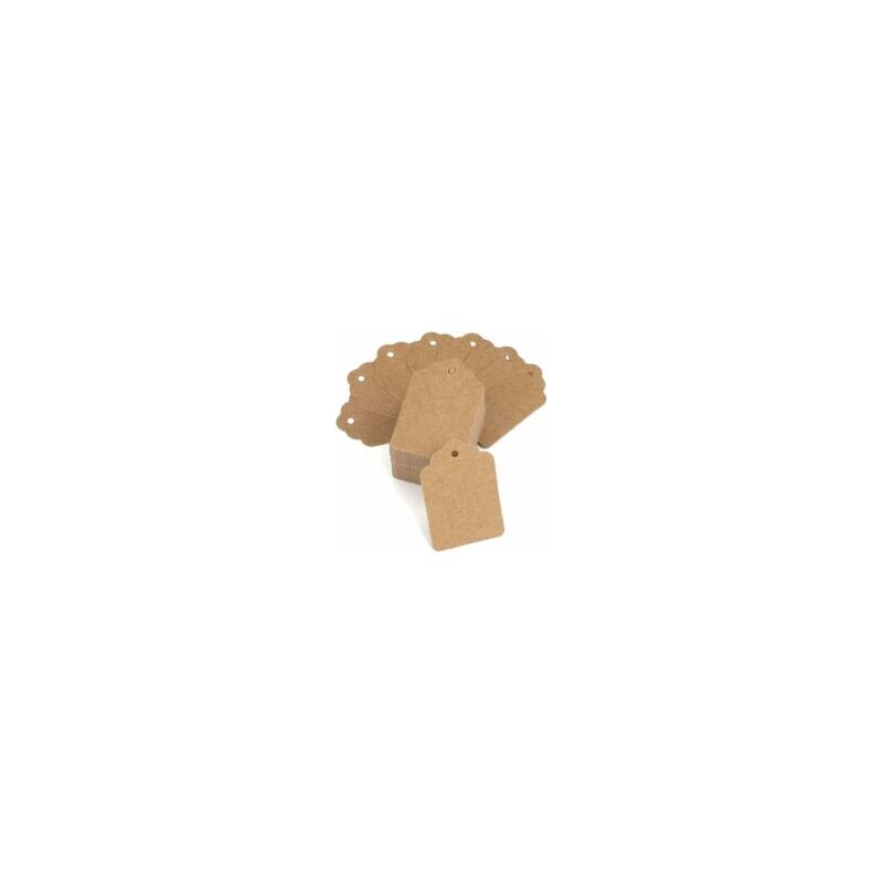 200 Kraftpapier-preisschilder, 3,2 X 5 Cm, Ladenetiketten, Etiketten Für Schmuck Und Bekleidung, Braun Crezuo