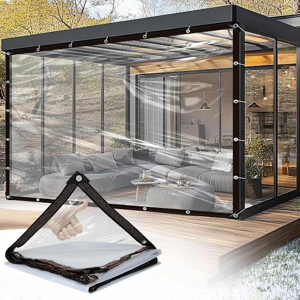 Transparente, Wasserdichte Pvc-plane Mit Ösen, Uv-beständig, Für Den Außenbereich, Geeignet Für Gartenmöbel, Terrassenmöbel Und Pavillons, 2 M X 3 M