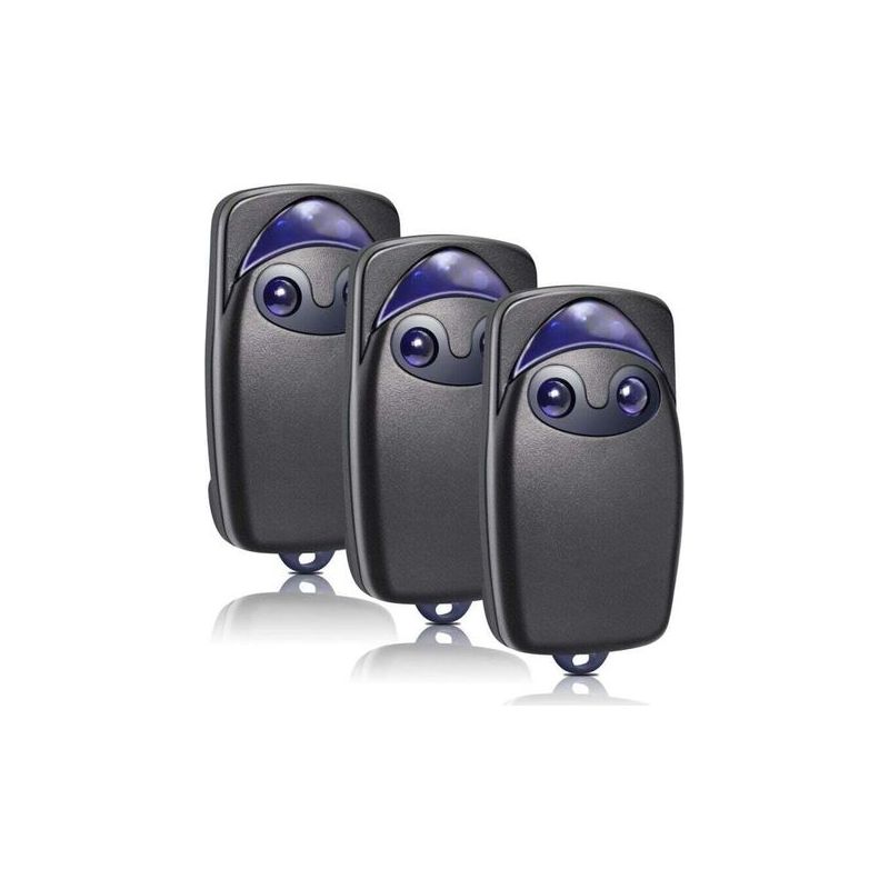 3-teilige Türfernbedienung, 433,92 Mhz Garagentorfernbedienung Kompatibel Mit Flo2r-s, Floxir, Flox2r, Oxygen Ox2, 2 Kanäle Crezuo-chrom