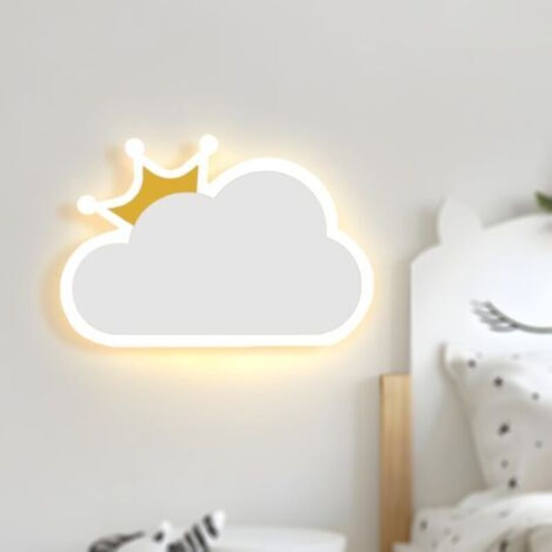 12-w-led-wandleuchte In Dreifarbiger Wolkenform, 220 V, Moderne Beleuchtung Für Kinderzimmer, Weiß