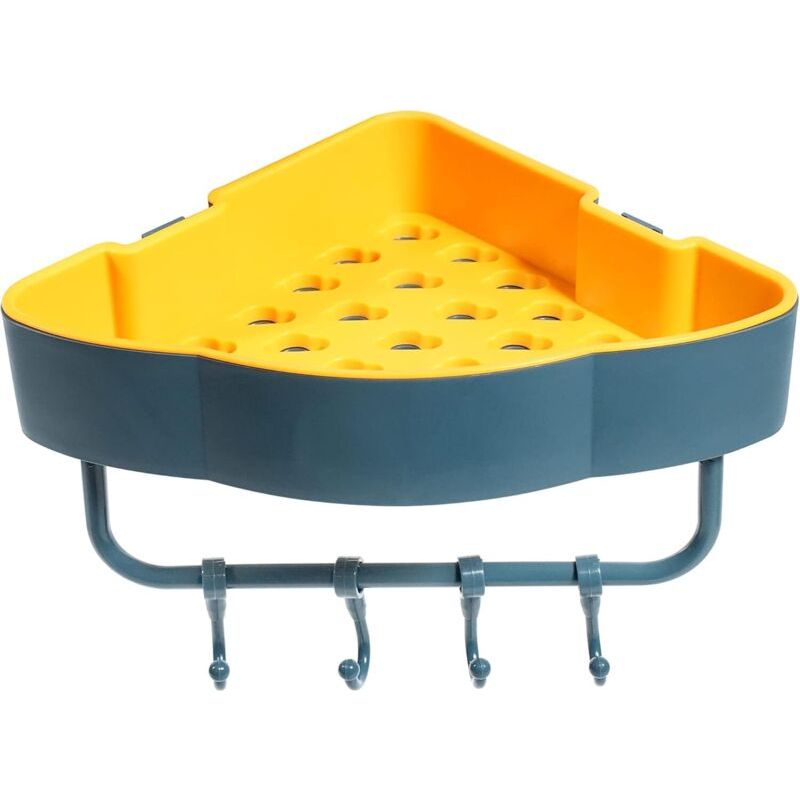 Crezuo Wand-duschorganizer, Badezimmeraccessoires, Edelstahl, Platzsparend