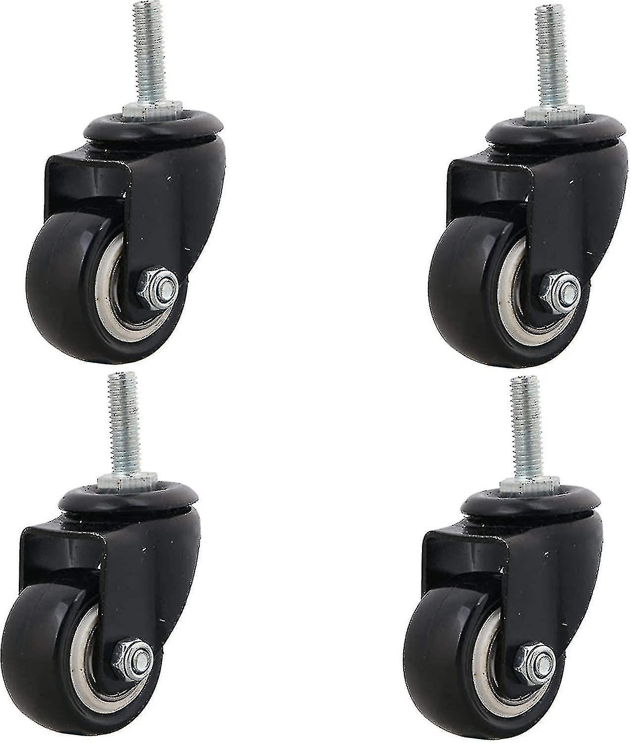 4 Stück Schwerlast-lenkrollen M8x25mm Pu, 240 Kg Tragkraft, Für Möbelwagen