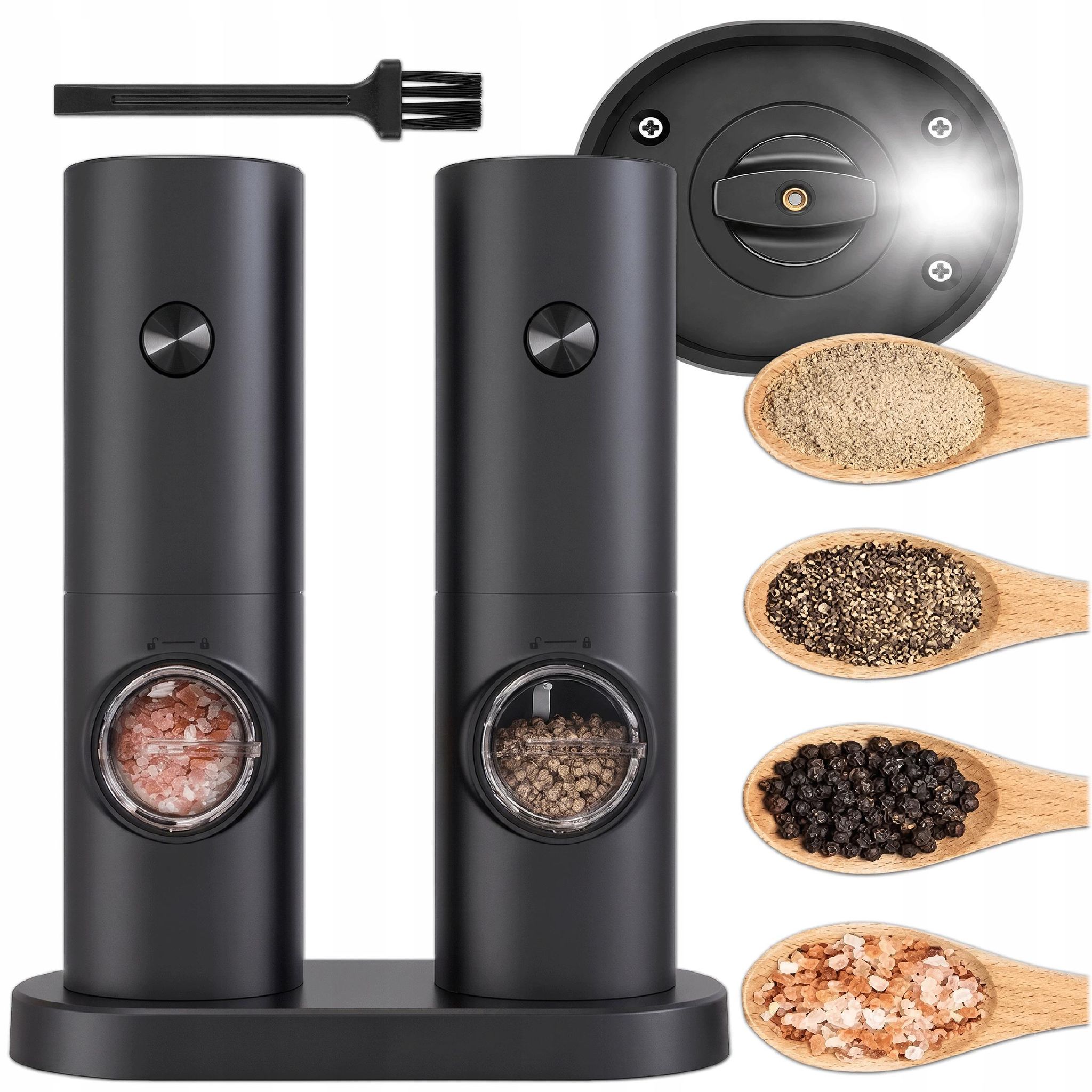 Elektrische Gewürzmühle Für Salz Und Pfeffer, Verstellbar, 2er-set