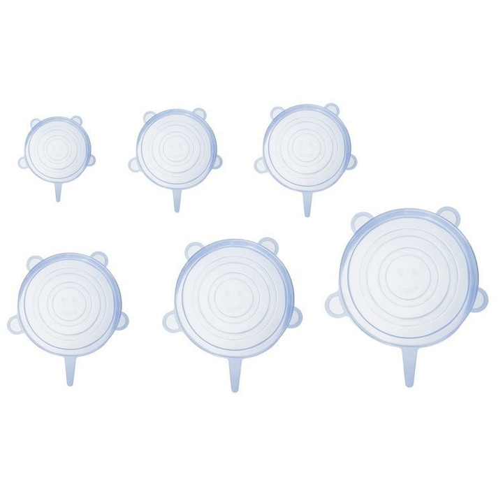 Silikon-einmachglasdeckel-set, 6-teilig, Verschiedene Größen