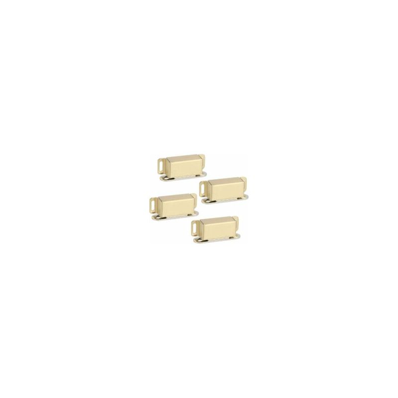 Magnetischer Schranktürverschluss, Für Schubladen Oder Schränke, Edelstahl, Goldfarben, 4 Stück, Ecat001g-4p-fr Crezuo