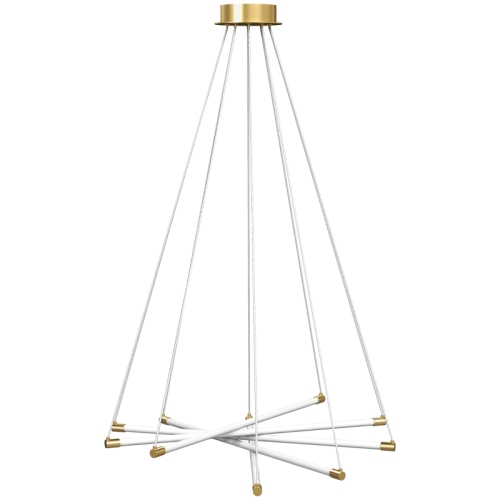 50w Led-deckenleuchte, Goldene Und Weiße Deckenlampe Mit 5 Verstellbaren Röhren Und Dimmbar, Ideal Für Wohnzimmer, Esszimmer Und Küche