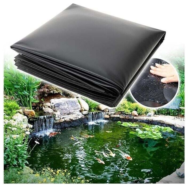 Teichfolie Für Fischteiche Und Schwimmbecken, Verstärkte Membran 3 M X 2 M, 20s 0,20 Mm, Crezuo-poolmembran