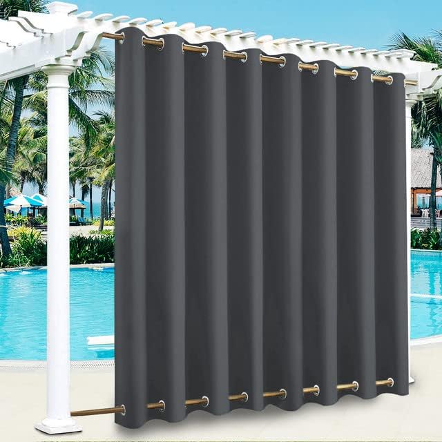 Outdoor-vorhänge Für Garten, Terrasse, Pergola, Winddicht, (oben Und Unten) Gartenvorhänge, 100 X 84 Zoll