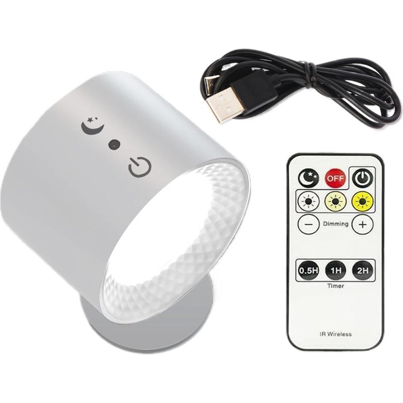 Ferngesteuerte, Wiederaufladbare, Dimmbare Magnetische, Batteriebetriebene Wandleuchte Fürs Schlafzimmer