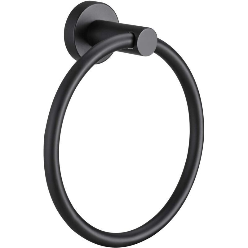 Crezuo Handtuchring Aus Gebürstetem Nickel Zur Wandmontage, Bad- Und Küchenaccessoire, Handtuch- Und Geschirrtuchhalter