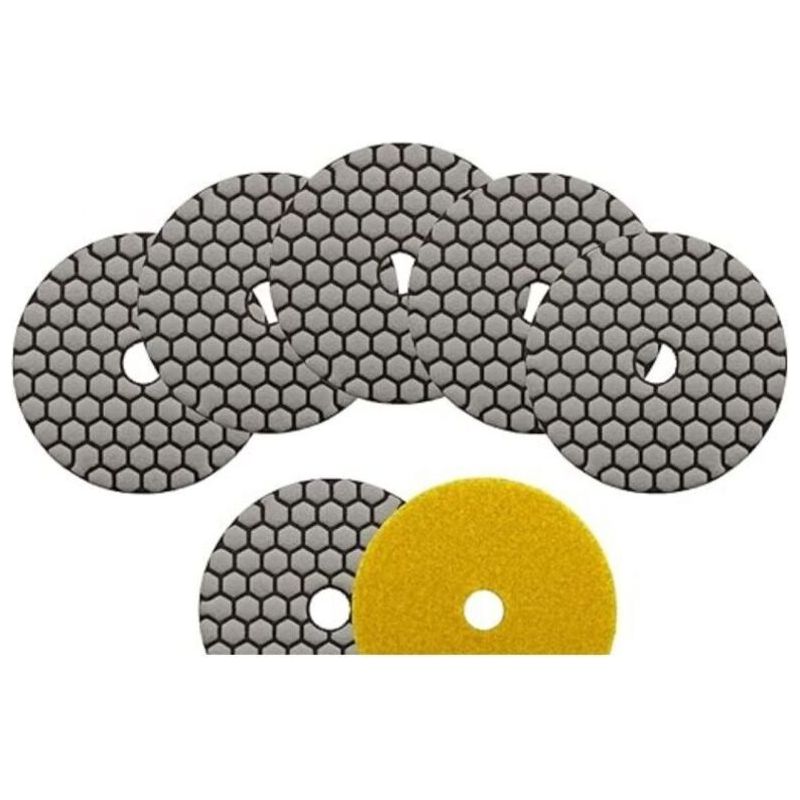 Diamantpolierpads, 7er-packung, 100 Mm (4 Zoll), Für Marmor, Granit, Stein, Beton, Crezuo