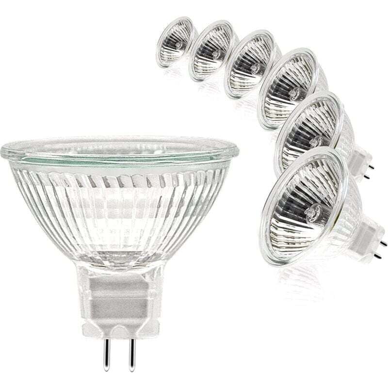 Mr16 Halogenlampen, 12 V, 20 W, Gu5.3-sockel, Dimmbar, Warmweiß (2700 K), 6er-pack, Kompatibel Mit Philips