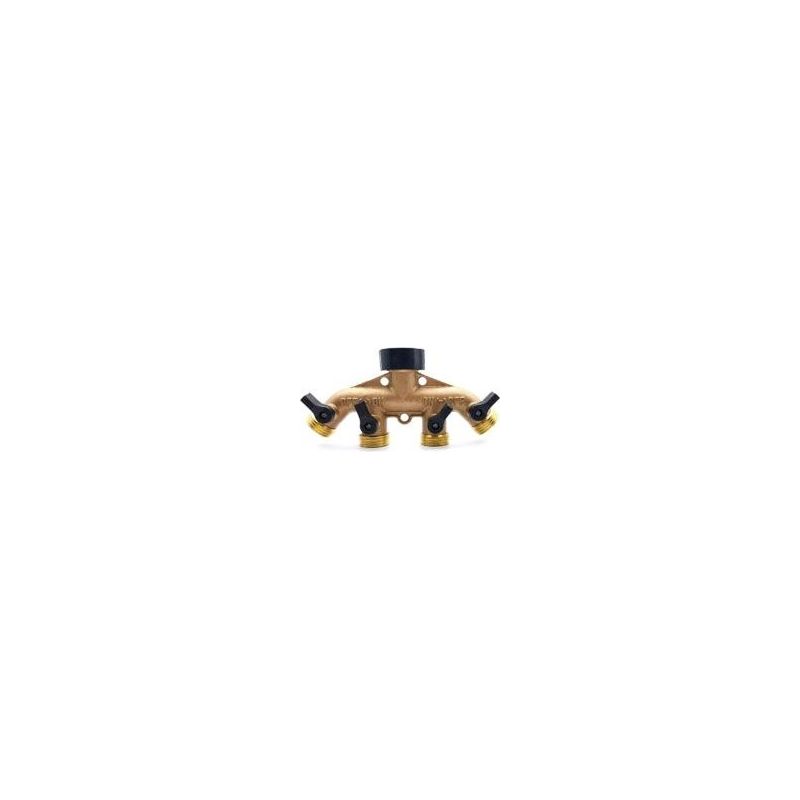 4-wege-verteiler, 4-wege-ventil, Robuster 4-wege-gartenarmaturenverteiler Aus Messing, Für Haus, Küche Und Garten, Eu Crezuo